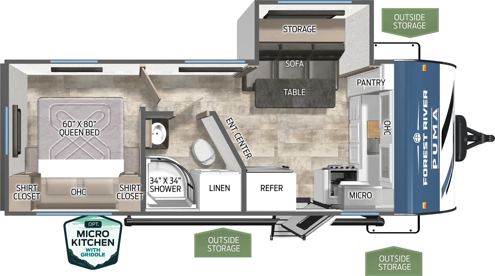 Puma 22FKQ Floorplan